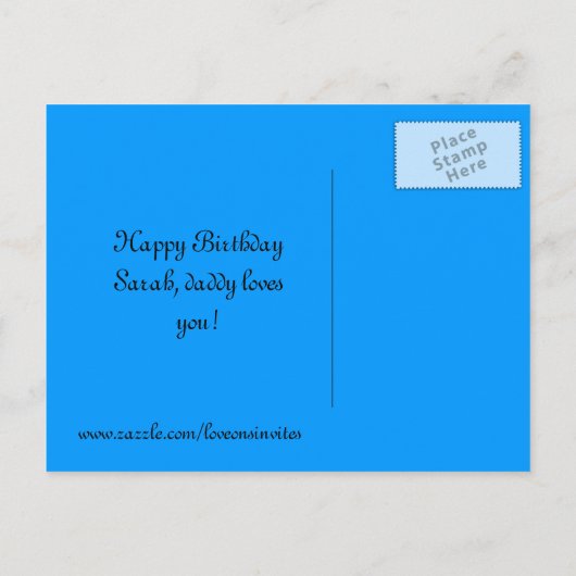 私のはがきの娘 インビテーションポストカード (裏面)