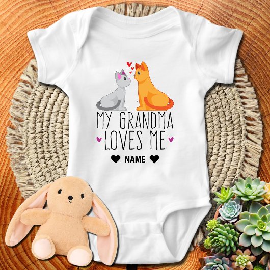 私のばあちゃんは私が好き ベビーボディスーツ