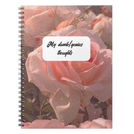 私のばか/天才の考え。リングフォトノートブック ノートブック (正面)