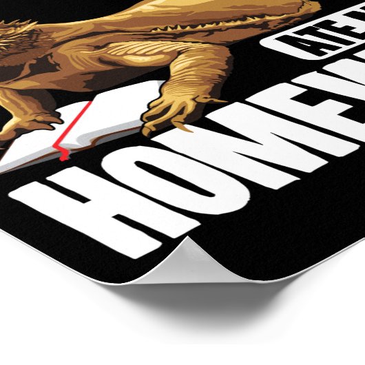 私のひげを生やしたドラゴンが食べ宿題を書き換えてしまって ポスター (角)