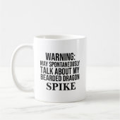 私のひげを生やしたドラゴンの名前をカスタムする コーヒーマグカップ (左)