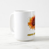 私のひまわりのように輝く コーヒーマグカップ (正面左)