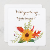 私のひまわり付きの花嫁のカードは? 招待状 (正面/裏面)