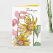 私のひまわり信じをありがとう カード (正面)