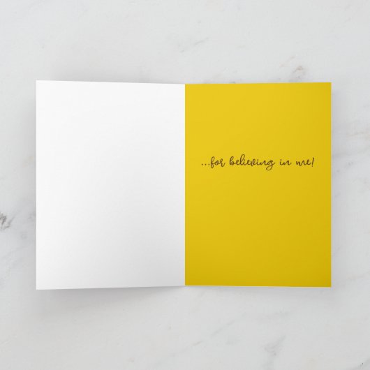 私のひまわり信じをありがとう カード (内部)