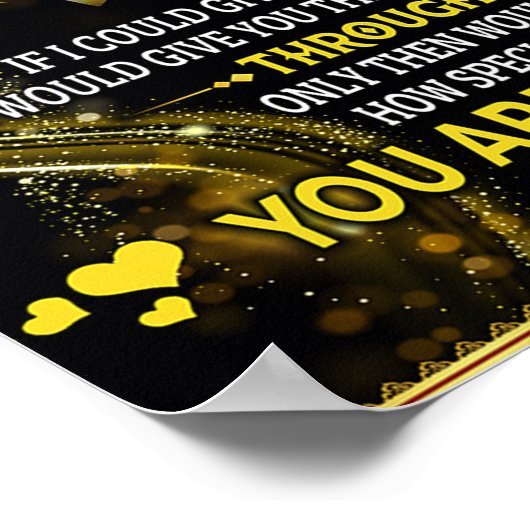 私のひまわり妻への誕生日ギフト、カップルの愛 ポスター (角)