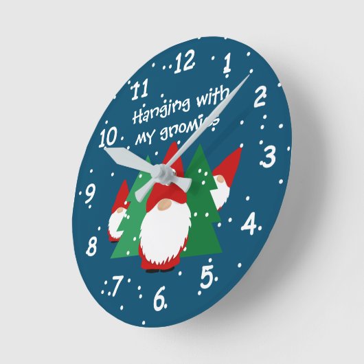 私のぶら下がったクリスマスの壁おもしろい時計と一緒に ラウンド壁時計 (傾斜)