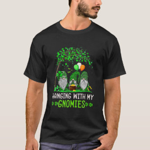 私のぶら下がったグノミーと緑の格子状格言St Patr Tシャツ