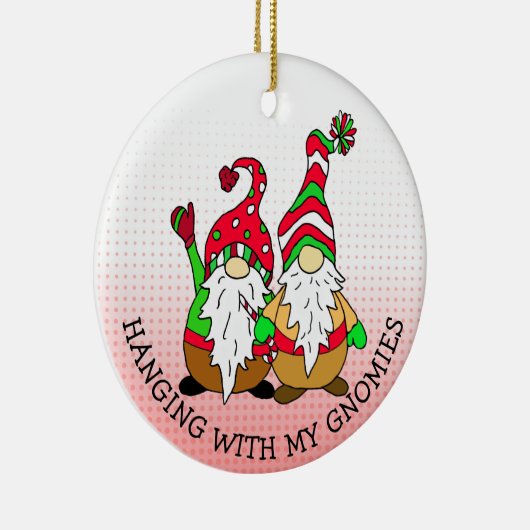 私のぶら下がったグノーミーのクリスマスと セラミックオーナメント (右)