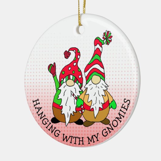 私のぶら下がったグノーミーのクリスマスと セラミックオーナメント (左)