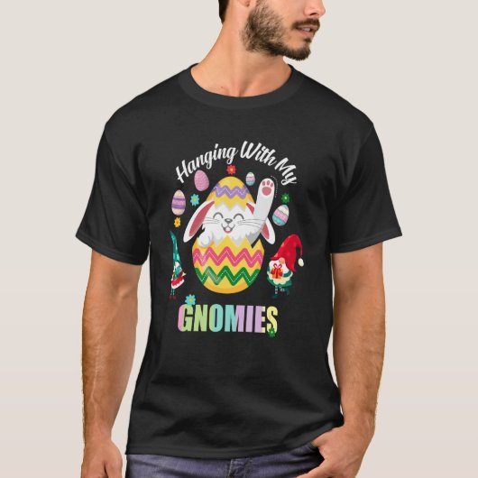 私のぶら下がったノミーにかわいいウサギで卵を簡単に Tシャツ (正面)