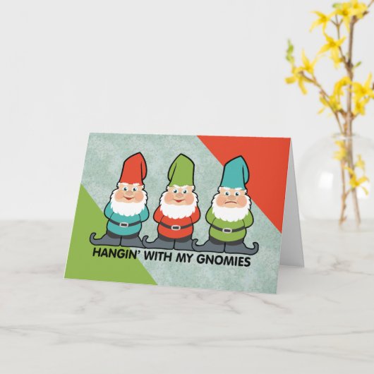 私のぶら下がったノミー家と カード (黄色い花)