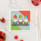 私のぶら下がったノミー家と スタンダードカクテルナプキン (インサイチュ)