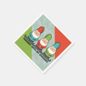 私のぶら下がったノミー家と スタンダードカクテルナプキン (角)