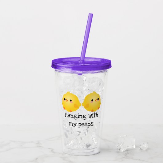 私のぶら下がったピープルで アクリルタンブラー (アイス裏面)