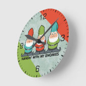 『私のぶら下がった祖母の家』 ラウンド壁時計 (傾斜)