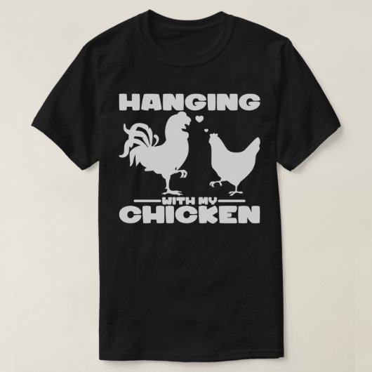 私のぶら下がった鶏と Tシャツ (デザイン正面)