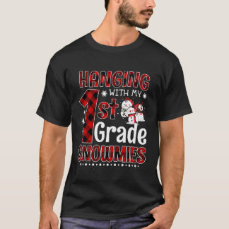 私のぶら下がった1年生の雪の先生Christmと Tシャツ
