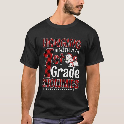 私のぶら下がった1年生の雪の先生Christmと Tシャツ (正面)