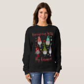 私のぶら下がったGnomiesのおもしろい格言Plaid Christma スウェットシャツ (正面フル)