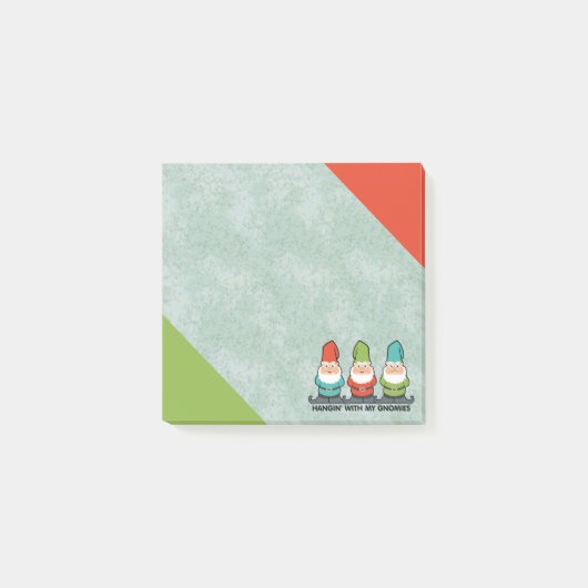 私のぶら下がったGnomiesのかわいいポストイットのノートと ポストイット (正面)