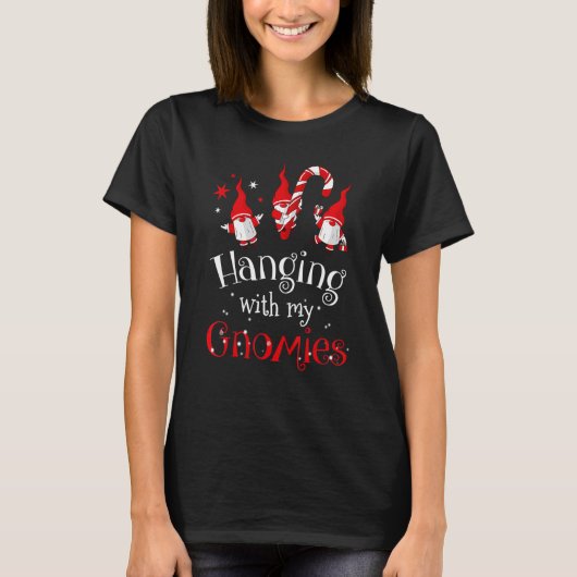 私のぶら下がったGnomiesのクリスマスおもしろい格言とCos Tシャツ (正面)