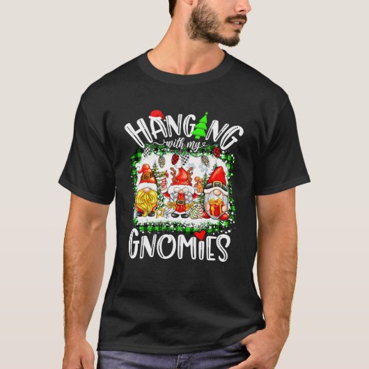 私のぶら下がったGnomiesクリスマスライト格言Faと Tシャツ (正面)