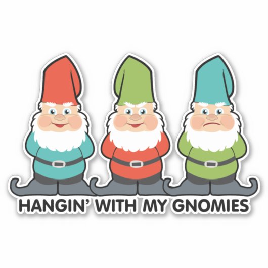 私のぶら下がったGnomies Homies Friends Stickerと一緒に シール (正面)