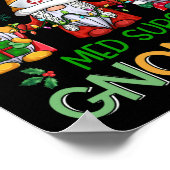 私のぶら下がったMed Surg Gnomiesナースクリスマスと ポスター (角)