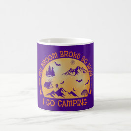 私のほうきが壊れたのでキャンプに行きます ハロウィン ジョークグッズ コーヒーマグカップ