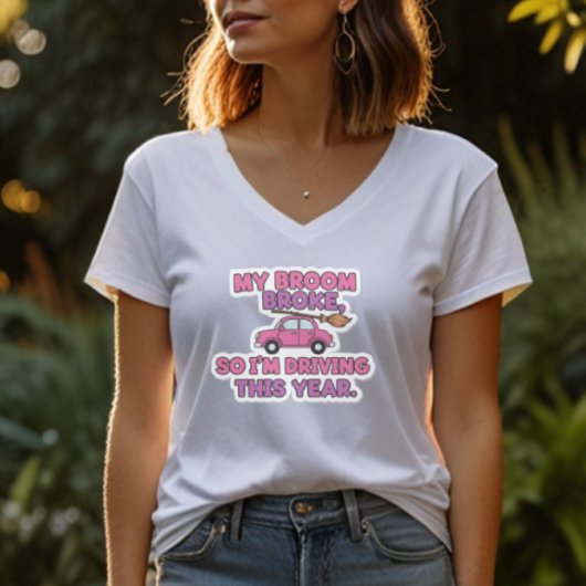 私のほうきが壊れた 面白い魔法使いの引用 | ハロウィンのユーモア Tシャツ