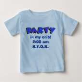 私のまぐさ桶のパーティー! ベビーTシャツ (正面)
