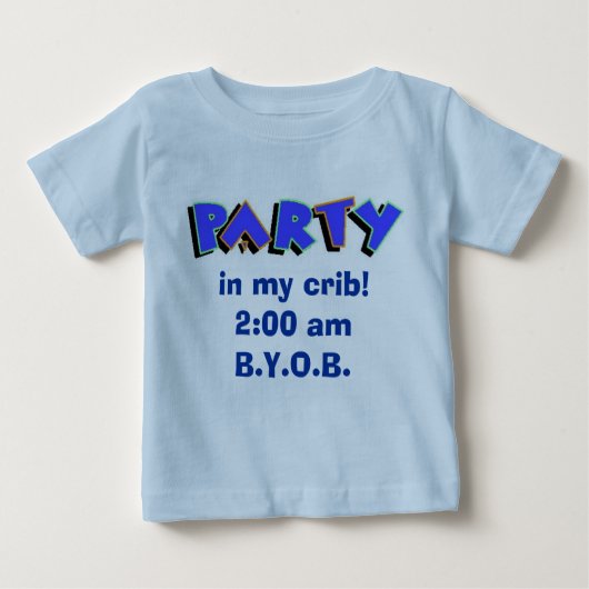 私のまぐさ桶のパーティー! ベビーTシャツ (正面)