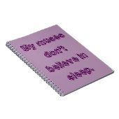 私のめい想は睡眠で信じません ノートブック (右側)