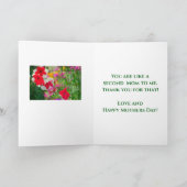 "私のもう一人のママへ"/母の日/花束 カード (内部)