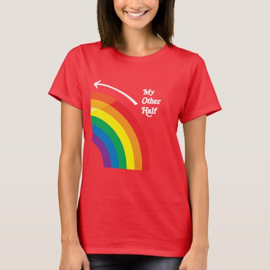 私のもう半分は右側にいます - white.png tシャツ (正面)