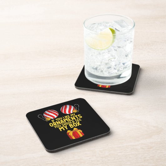 私のもしオーナメントが好きなら私の箱が見える コースター (右側)