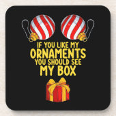 私のもしオーナメントが好きなら私の箱が見える コースター (正面)