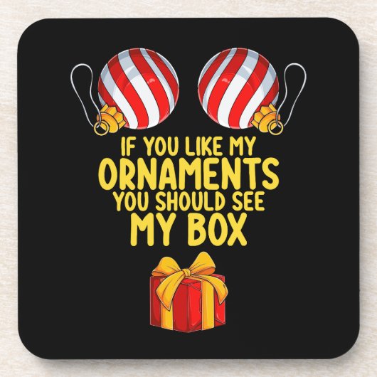 私のもしオーナメントが好きなら私の箱が見える コースター (正面)