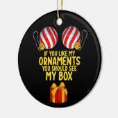 私のもしオーナメントが好きなら私の箱が見える セラミックオーナメント (左)