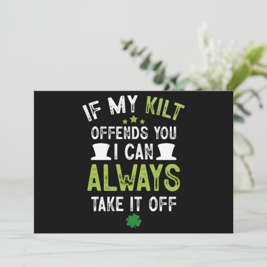 私のもしキルトはセントおもしろい・パトリックの日の気分を害する 招待状 (スタンド正面)