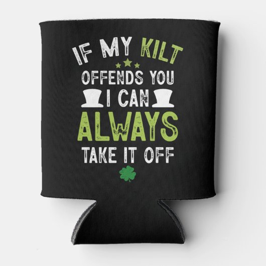 私のもしキルトはセントおもしろい・パトリックの日の気分を害する 缶クーラー (正面)