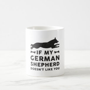 私のもしドイツの羊飼い犬の恋人のヴィンテージギフトおもしろい コーヒーマグカップ