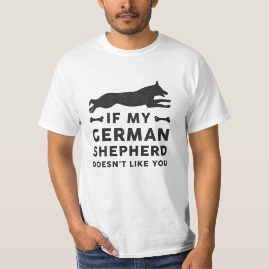 私のもしドイツの羊飼い犬の恋人のヴィンテージギフトおもしろい Tシャツ (正面)