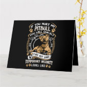 私のもしピットブルを傷つけたら、すぐに犬のピットBu カード (黄色い花)