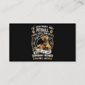 私のもしピットブルを傷つけたら、すぐに犬のピットBu 名刺 (裏面)