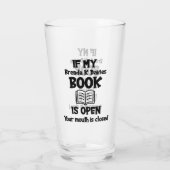 私のもしブレンダKダビズの本が開いている タンブラーグラス (裏面)