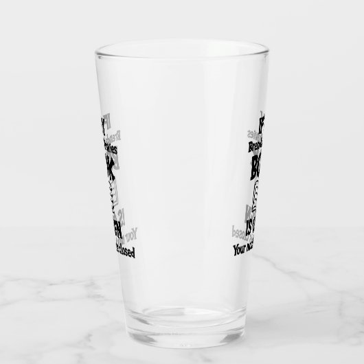 私のもしブレンダKダビズの本が開いている タンブラーグラス (左)