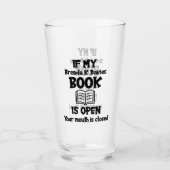 私のもしブレンダKダビズの本が開いている タンブラーグラス (正面)