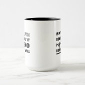 私のもし口はそれを言わない、私の顔は言うおもしろい マグカップ (中央)